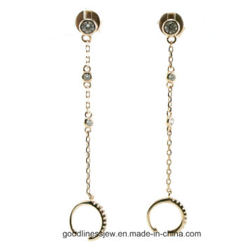 Gute Qualität und 2015 925 silberne glückliche einfache Kreis-Ohrring-Dame Art- und Weiseohrringe E6428